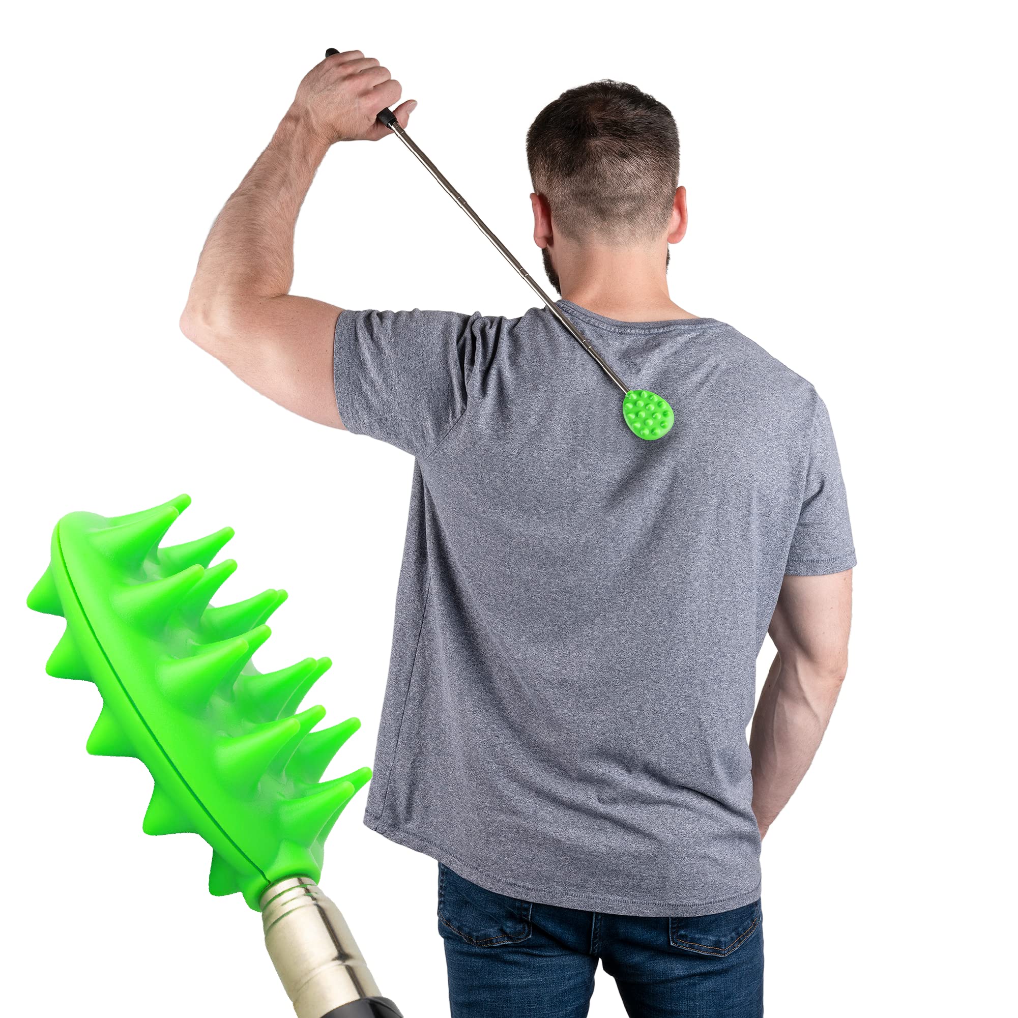 Cactus Scratcher telescopic handle extends to ease neck and shoulders