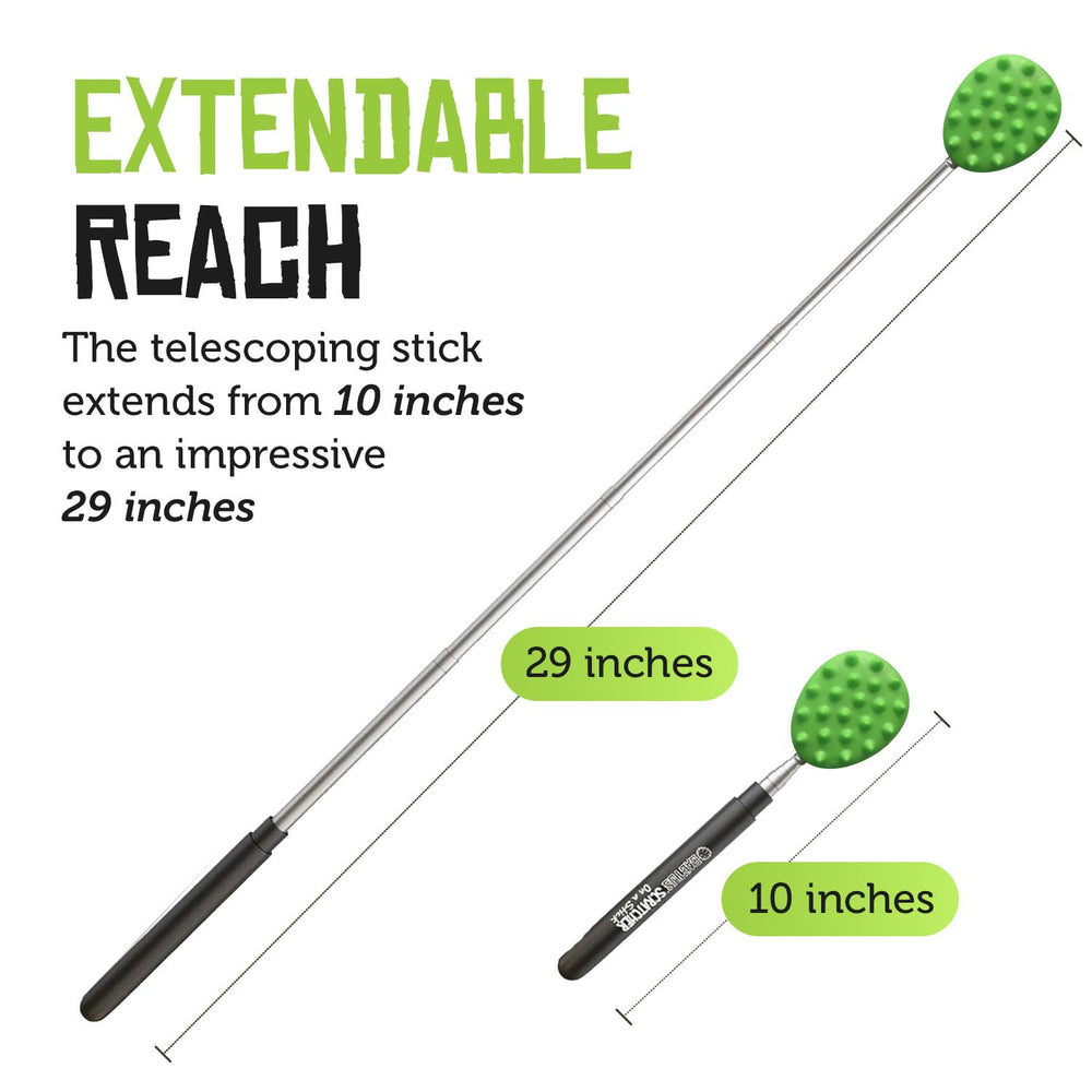 Cactus Scratcher telescopic-handle features secure-locking for steady use.