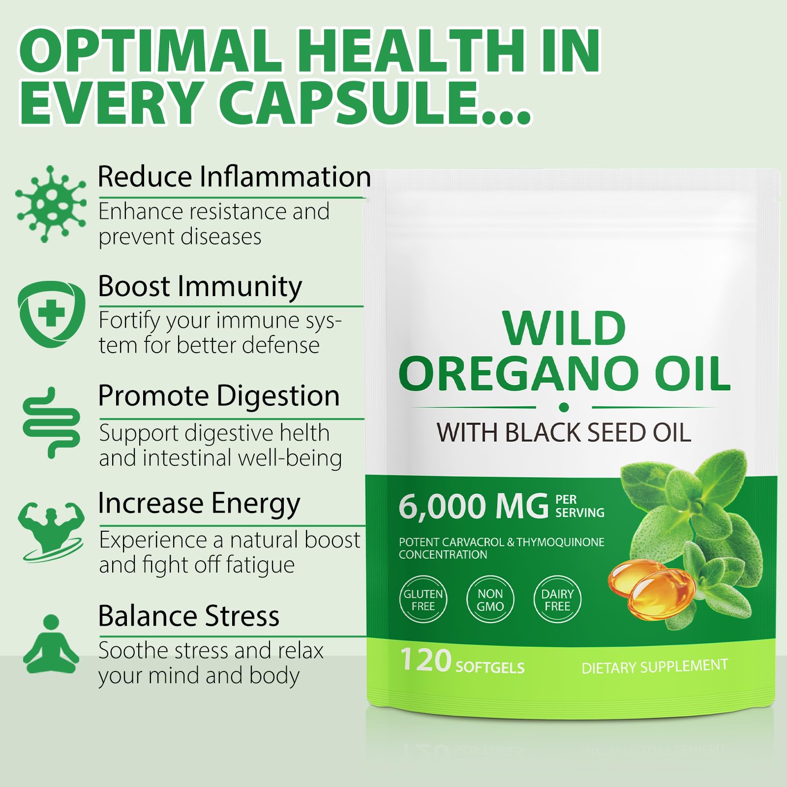 Cacukn Organic oregano oil softgels pack for easy daily intake