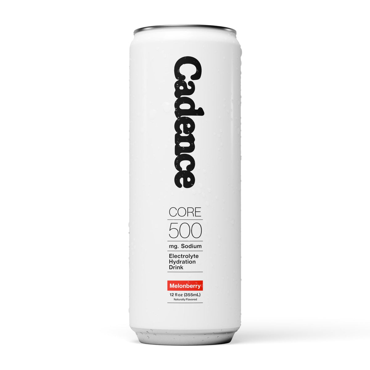 Cadence Melonberry electrolyte drink can front view supports zero sugar hydration for workouts.