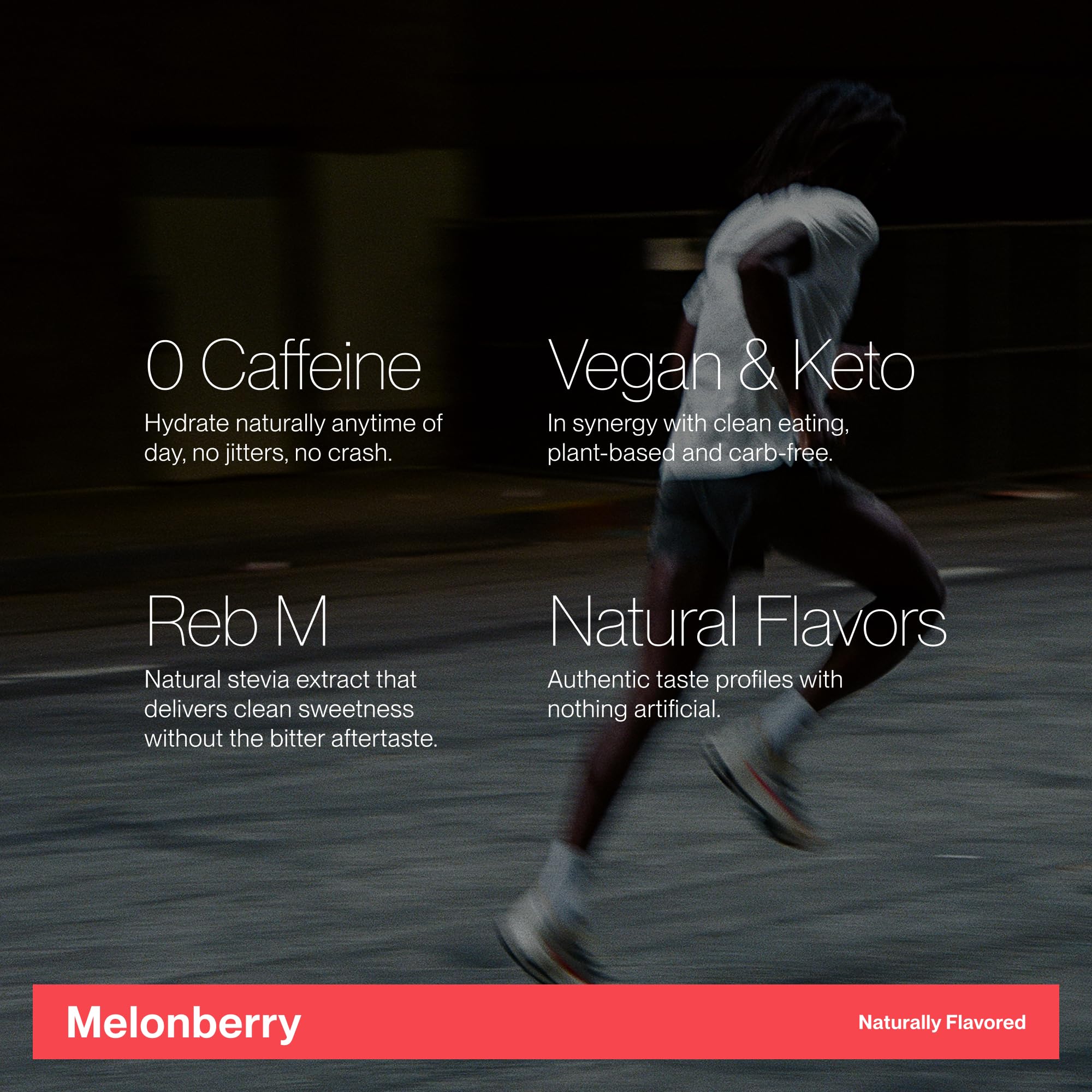 Cadence Melonberry can being poured highlights during-workout refreshment.