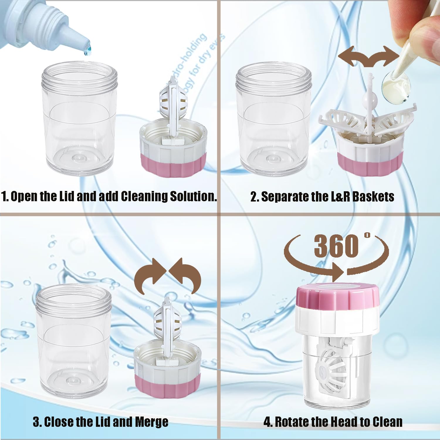 CADEVED cleaner washer included for easy lens cleaning after wear