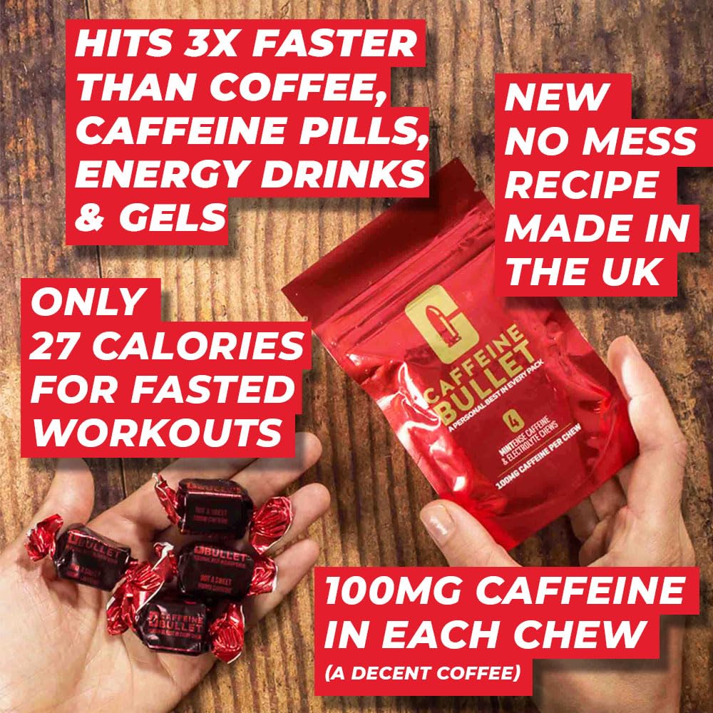 Caffeine Bullet Mint Energy Chews beside game controller for sharper focus during gaming.