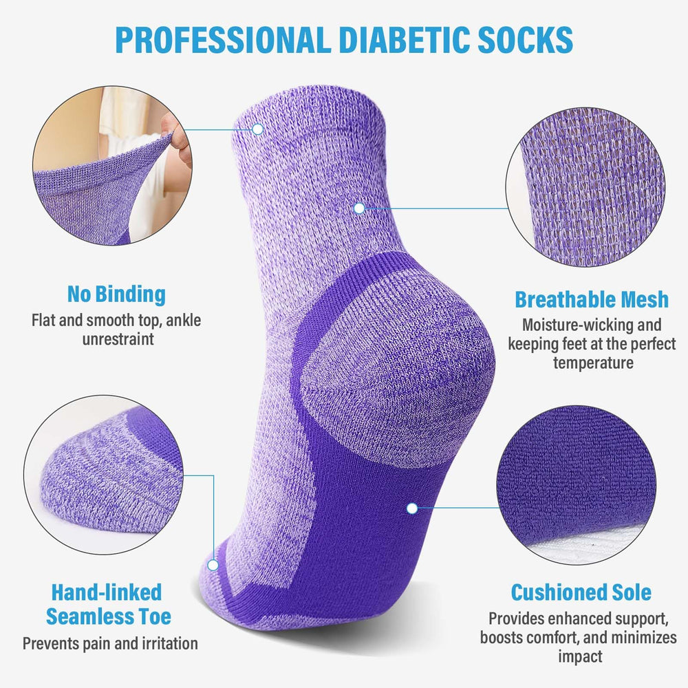 CaiDieNu non-binding top design gentle fit for edema-prone feet