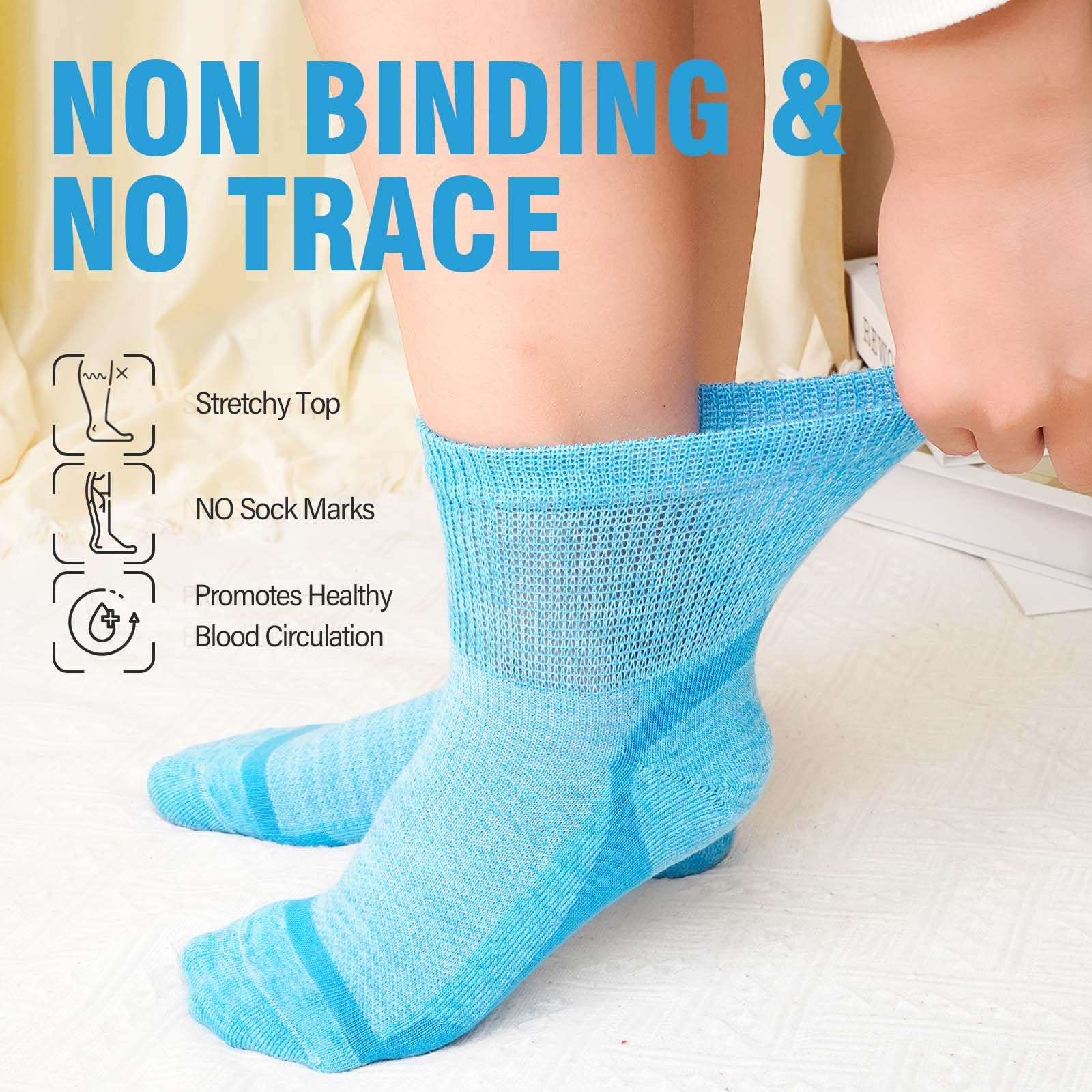 CaiDieNu socks with hand-linked seamless toe for smooth wear