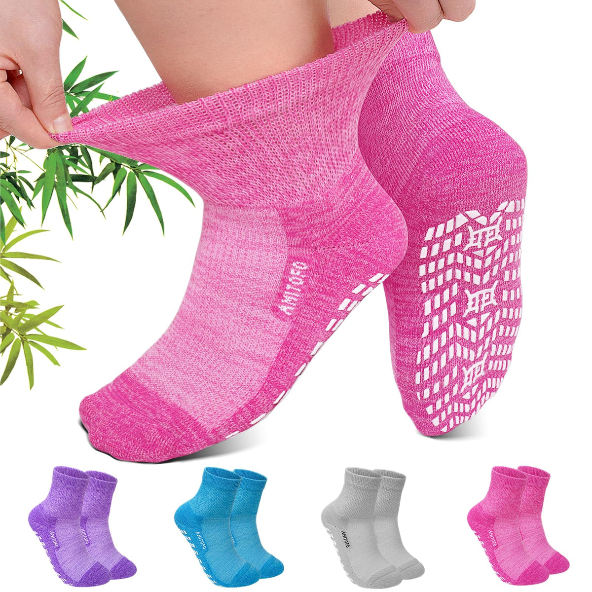 CaiDieNu non-slip diabetic ankle sock with grip for safer steps