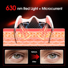CAIREG ergonomic 3D contour glasses mold to the under-eye area with full coverage.