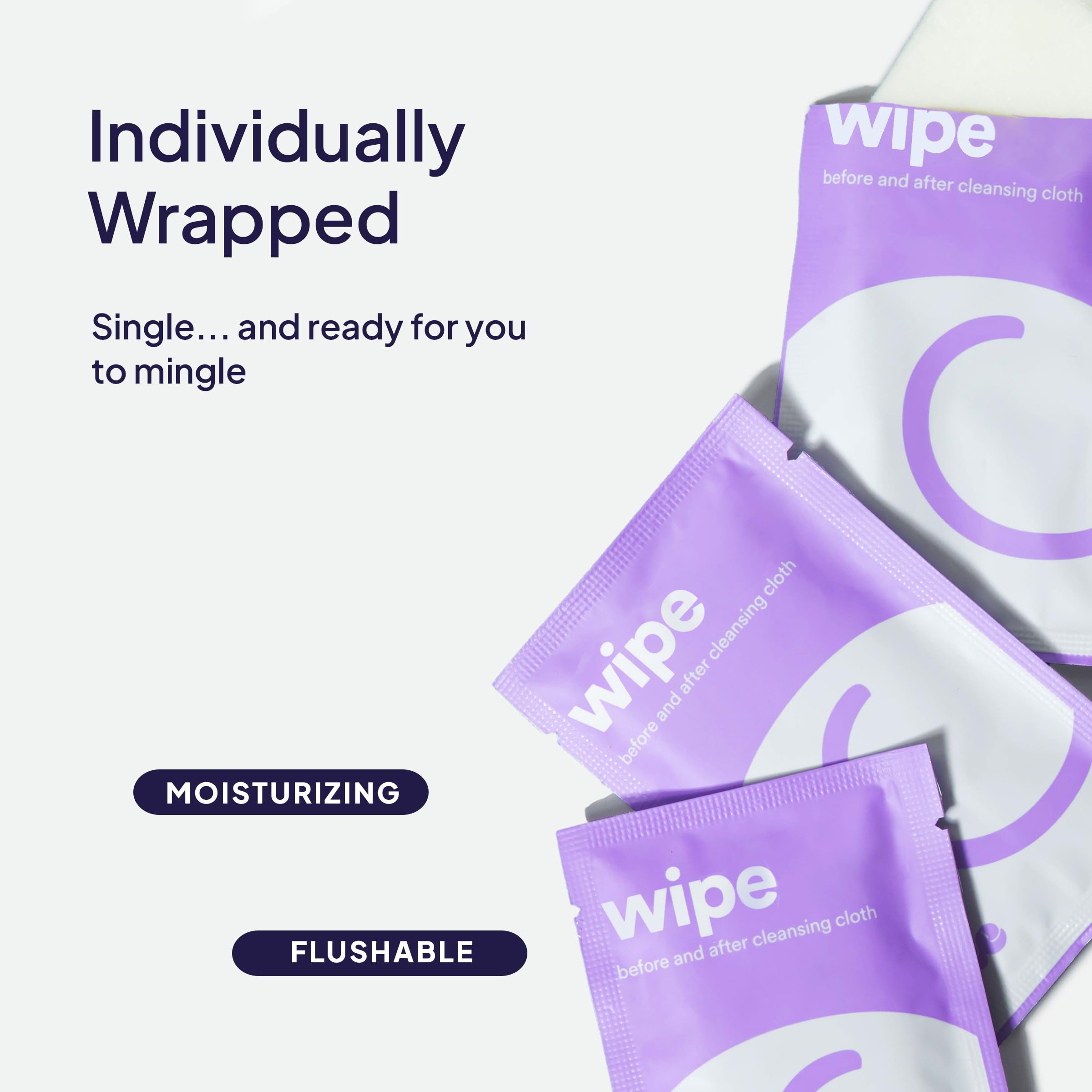 Cake pH-balanced intimate wipes for comfortable daily care.