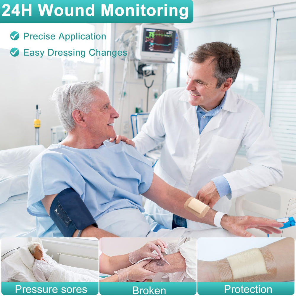 CAKRNPS silicone foam dressing 4x4 5-layer structure highlighting advanced exudate management.