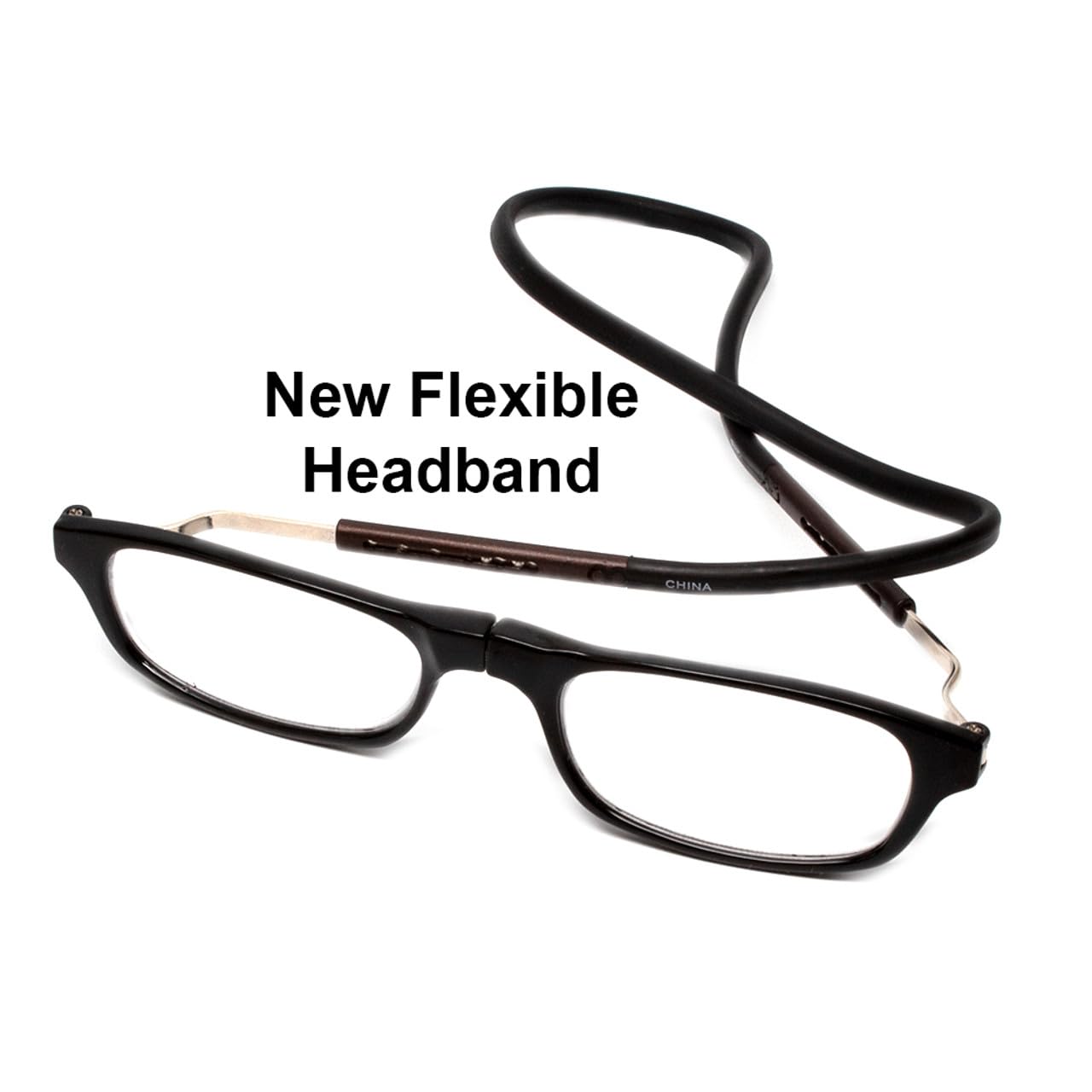 Calabria grey crystal frame for a subtle, professional look