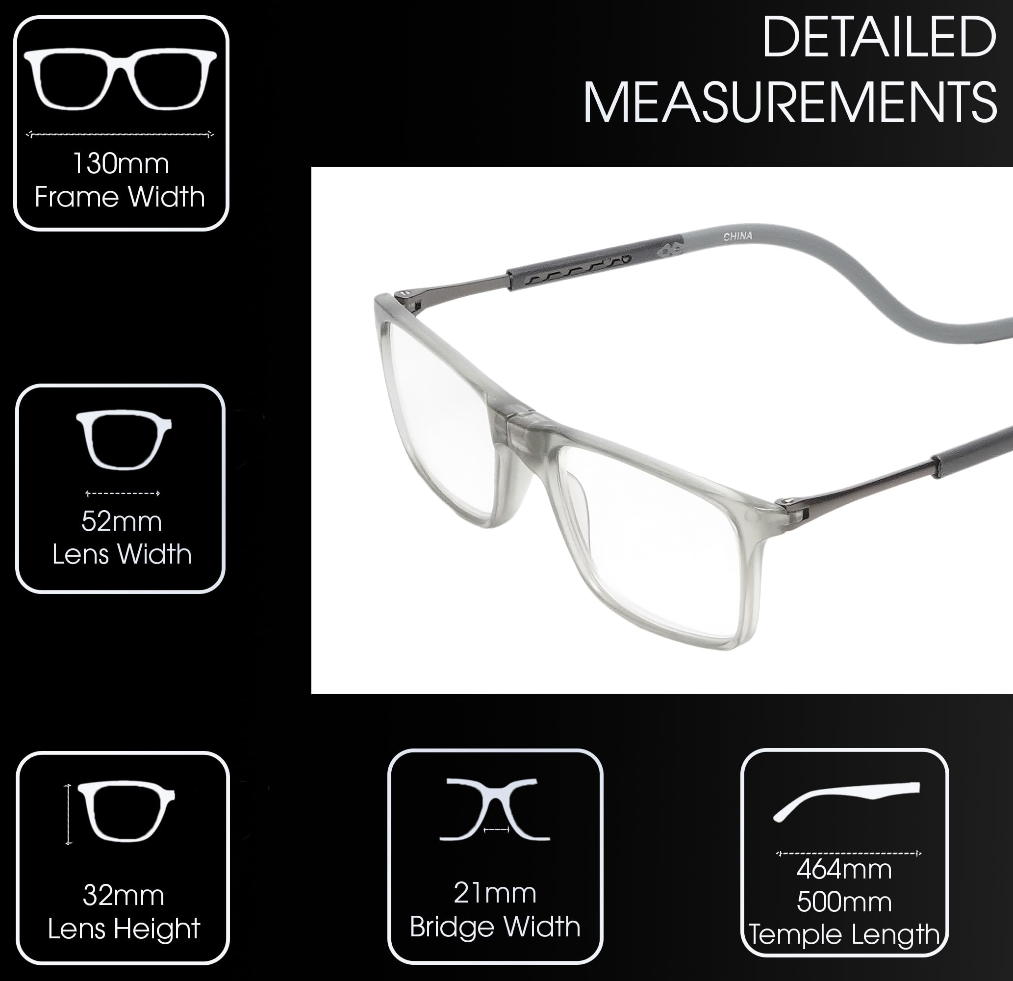 Calabria SP02 lens height 42mm for comfortable near-vision use.