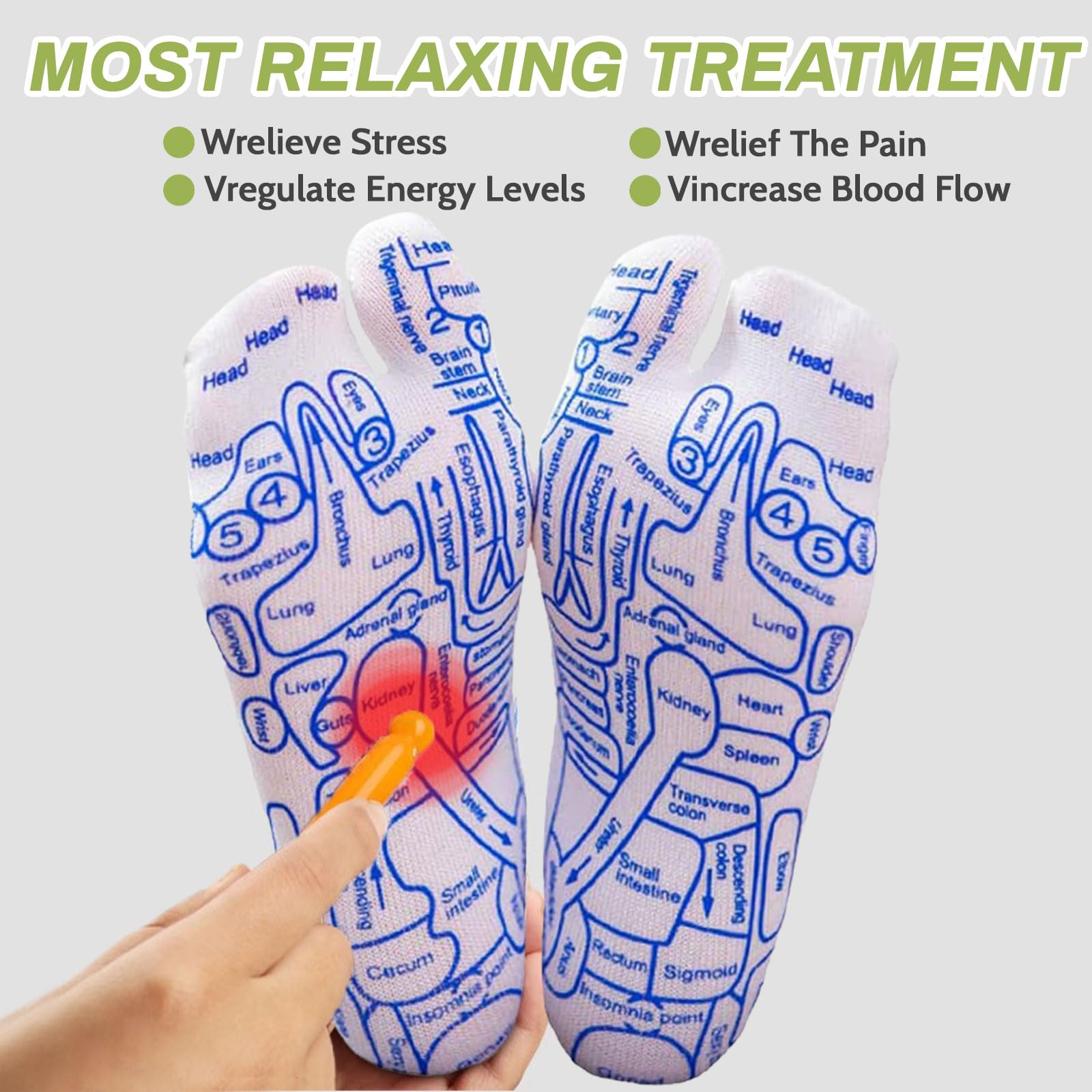 Calcetines de reflexología para dormir mejor gracias a la relajación.