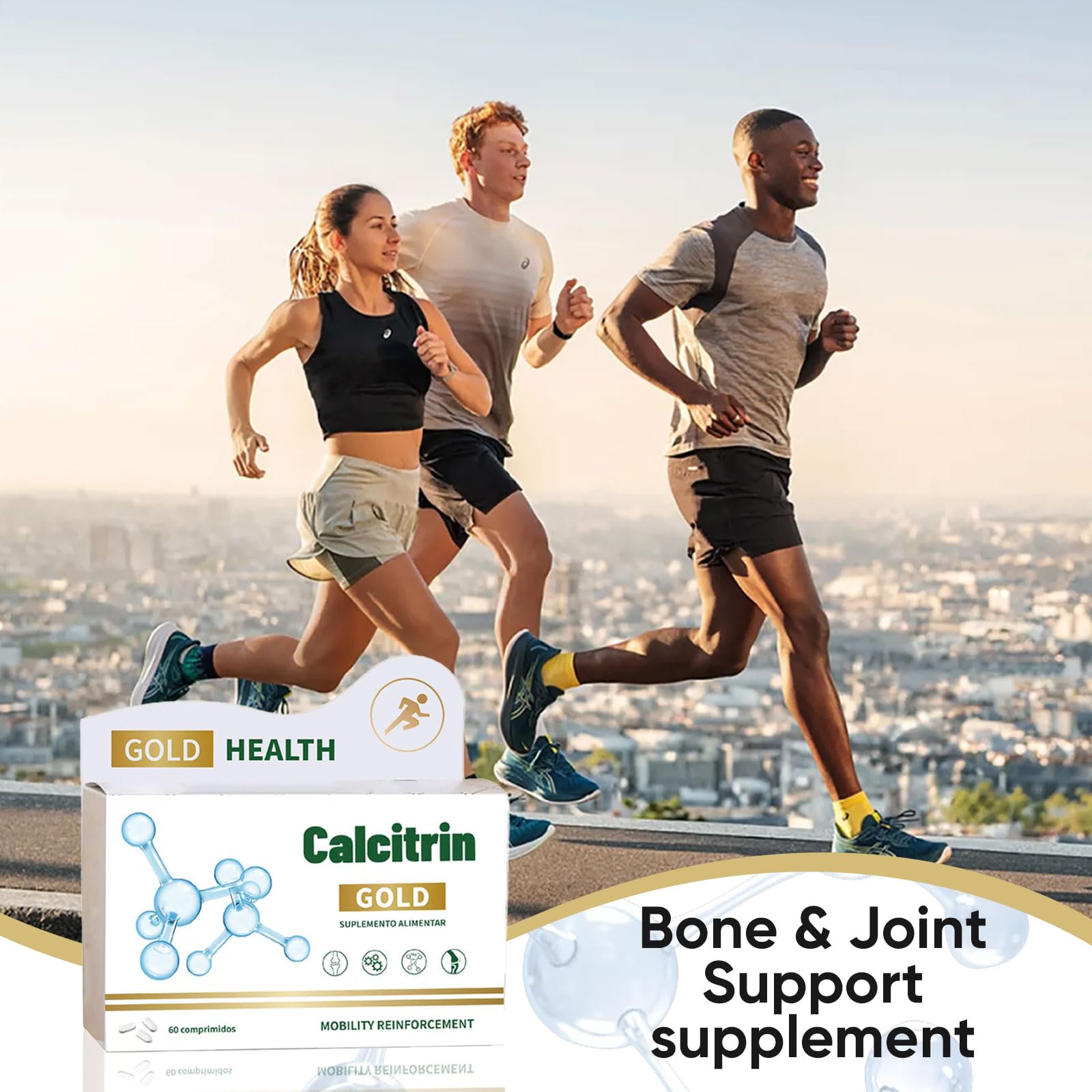 CALCITRIN GOLD formula shows calcium, glucosamine, and chondroitin for joints.