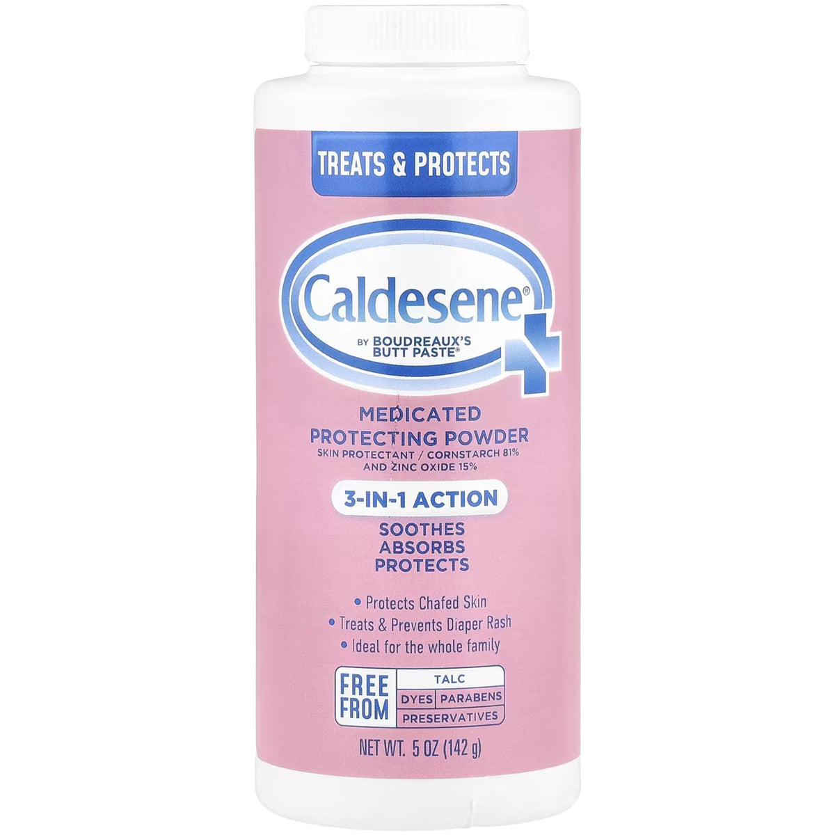 Caldesene Medicated Protecting Powder bottle keeps skin dry and comfortable.