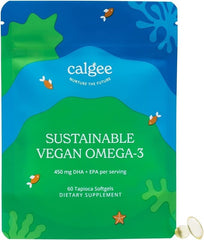 Calgee vegan omega-3 softgels bottle for daily DHA and EPA support