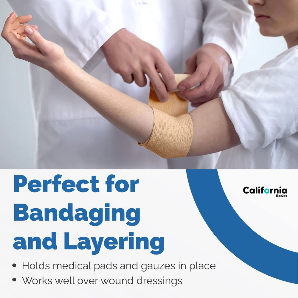 California Basics bandage wrap features water resistant material for reliable coverage during light workouts.