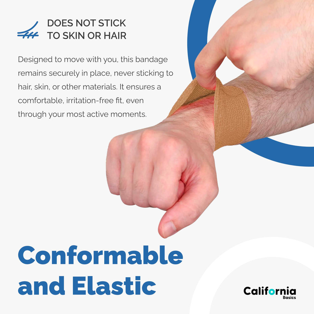California Basics elastic bandage texture close-up highlighting soft breathable fabric