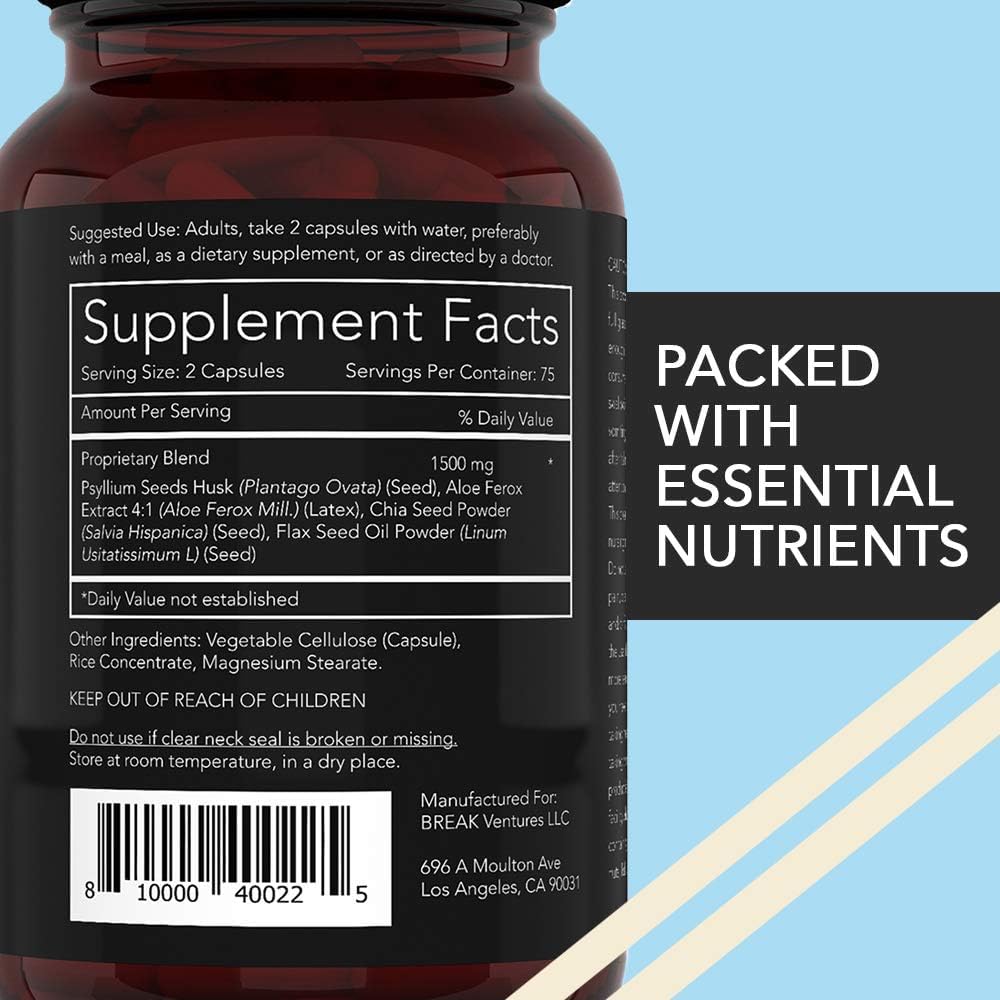 California Basics fiber capsules closeup shows plant-based capsules supporting vegan-friendly wellness
