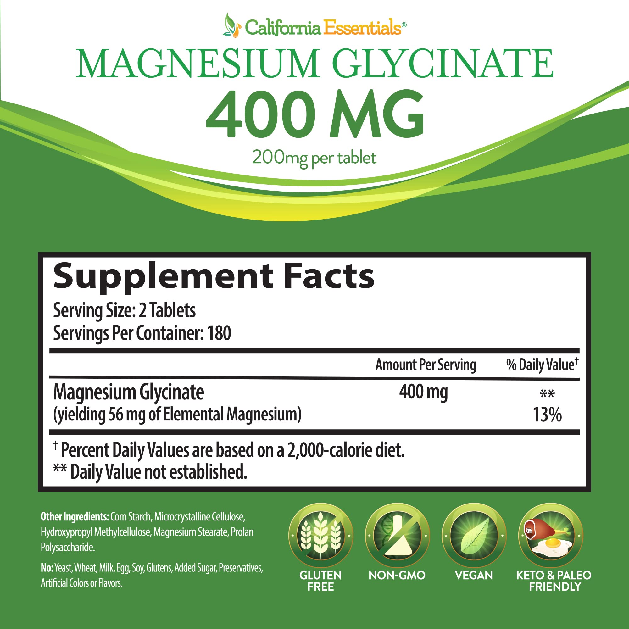 California Essentials Magnesium Glycinate bottle on a kitchen counter for easy daily use.