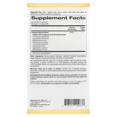 California Gold Nutrition LactoBif 5 Probiotics bottle label closeup highlights eight strains for digestion