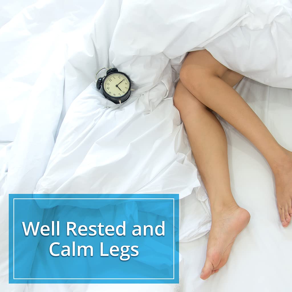 Calm Legs Natural container interior with tablets ready for nightly routine