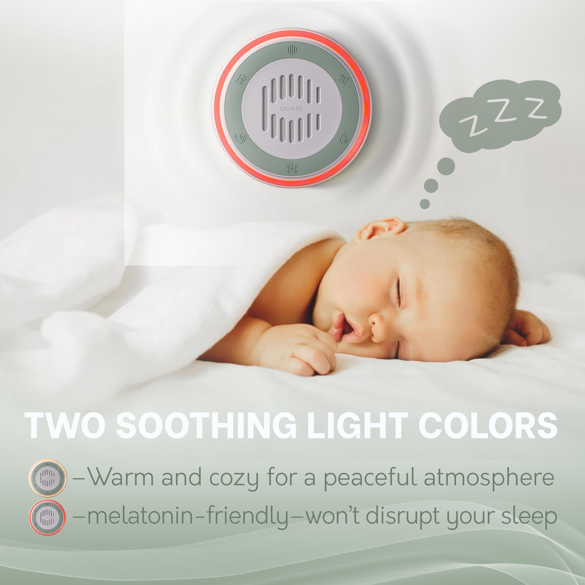 Close-up of Calm Me 20-sound selection for sleep and concentration