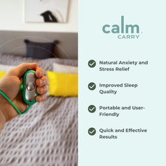 CalmCarry Glowco teal compact design fits comfortably in hand or pocket.