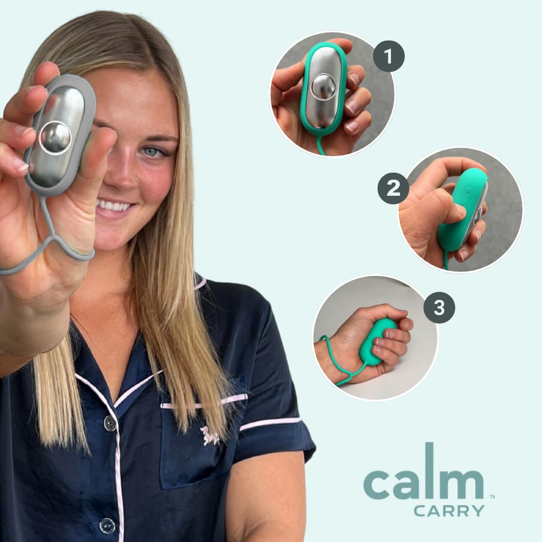 CalmCarry Glowco teal kid-friendly mode suitable for supervised calm moments.