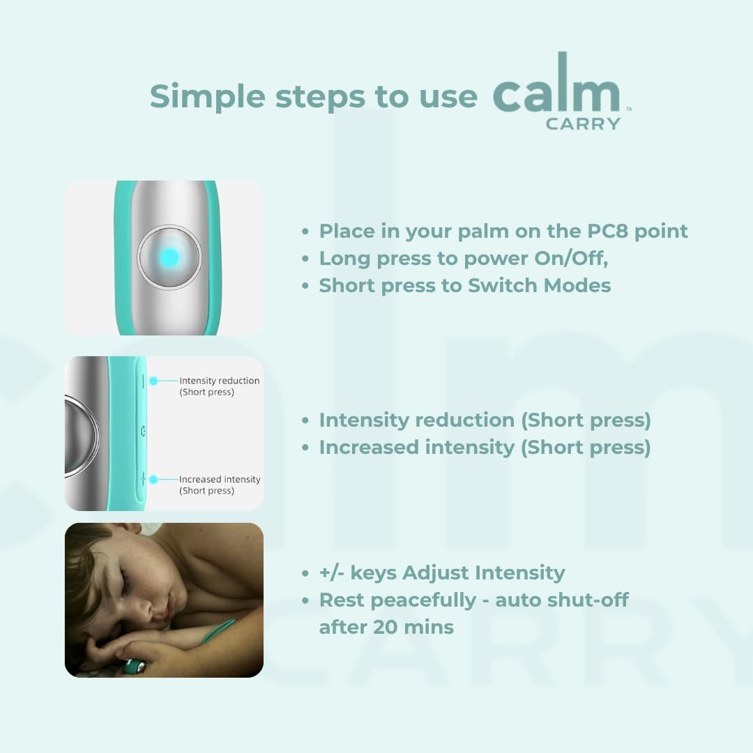 CalmCarry Glowco teal soft grip offers comfortable extended sessions.