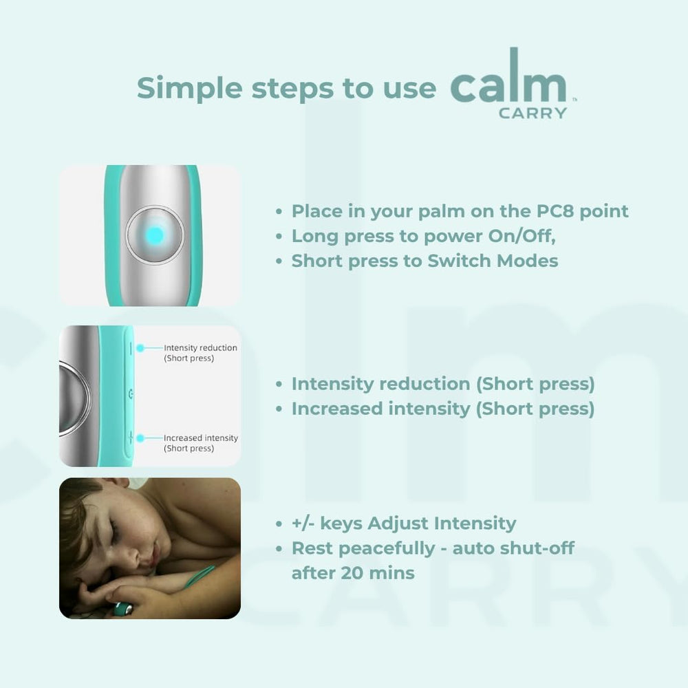 CalmCarry Glowco teal soft grip offers comfortable extended sessions.