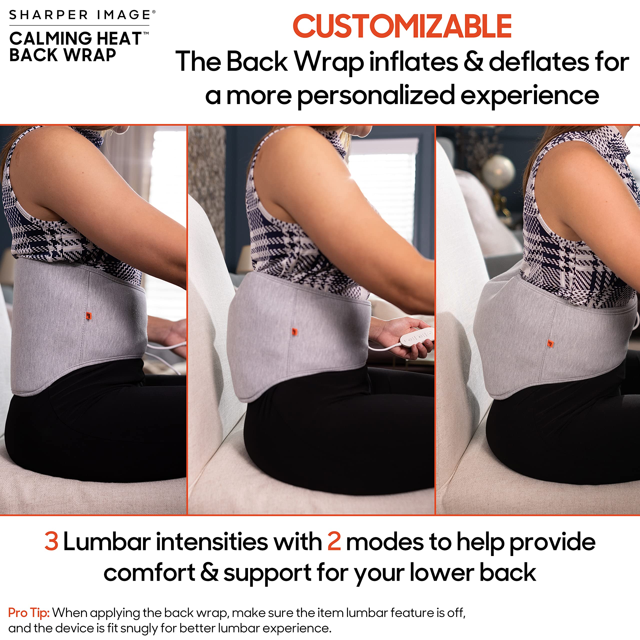 Calming Comfort portable power pack keeps the wrap charged during travel.