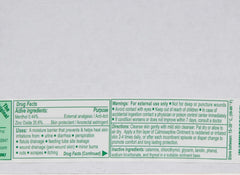 Calmoseptine barrier ointment close-up label shows fragrance-free formula.