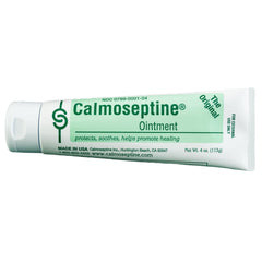 Closeup of Calmoseptine tube showing creamy texture for daily skin moisture