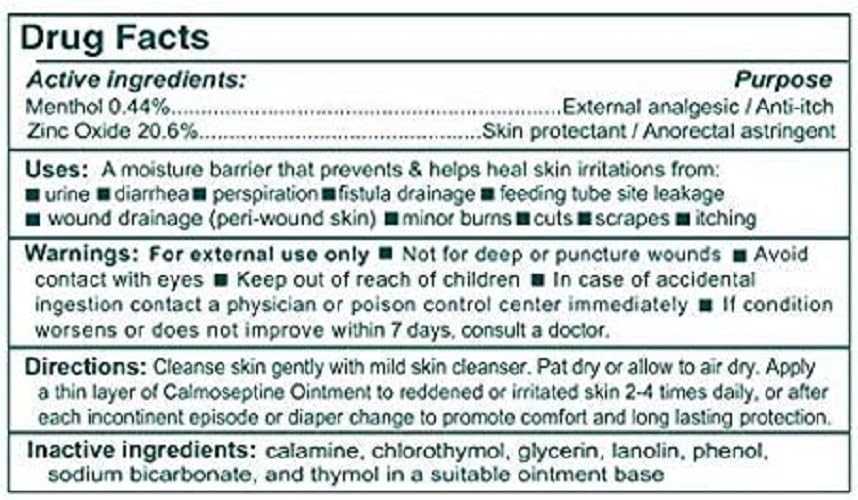Calmoseptine moisture barrier protects skin from irritants