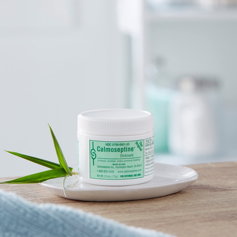 Calmoseptine ointment supports moisture protection during diaper changes.