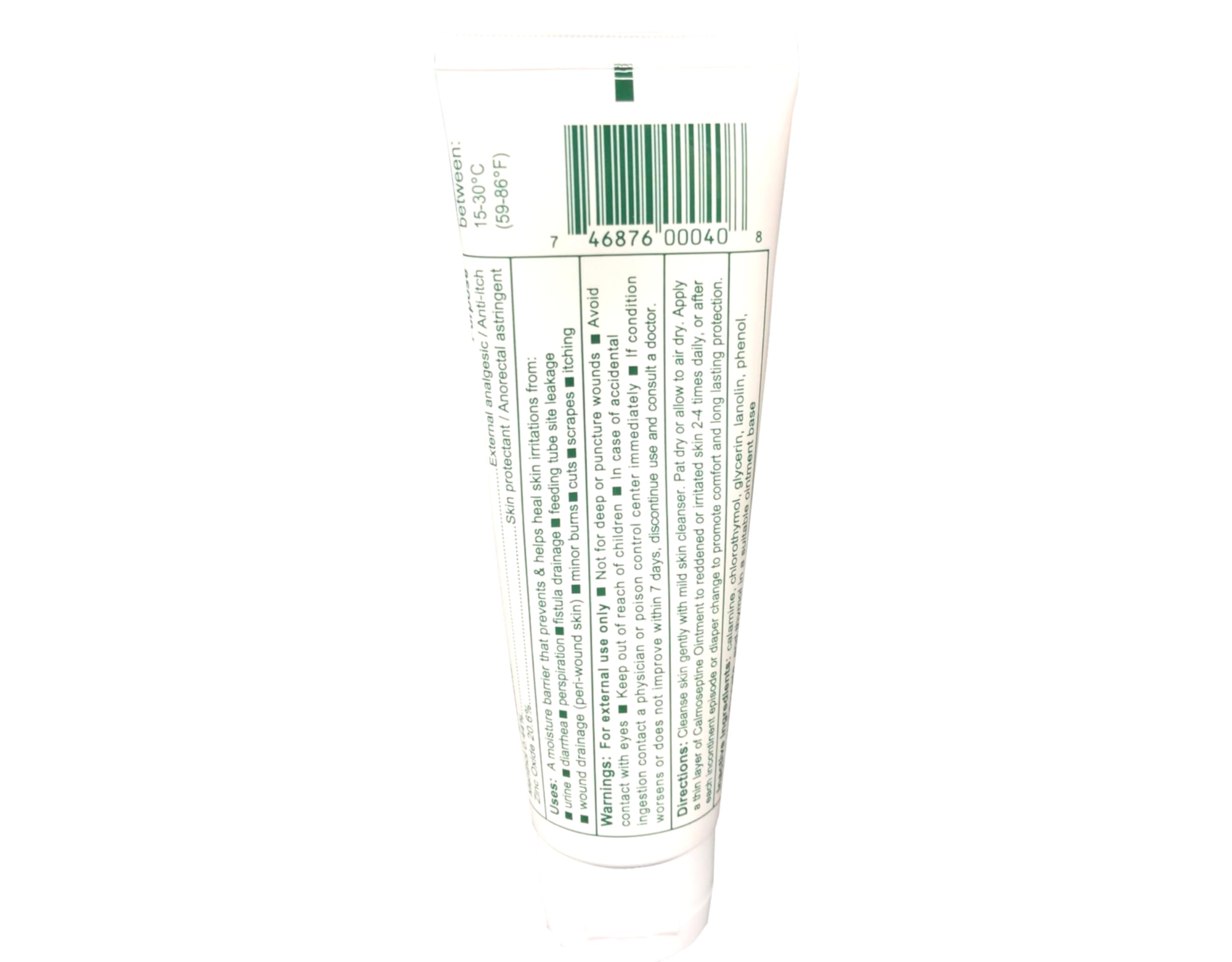 Calmoseptine ointment application closeup suggests skin relief in use.
