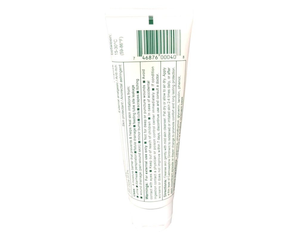 Calmoseptine ointment application closeup suggests skin relief in use.