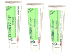 Calmoseptine ointment front view with three-pack, ideal for protecting irritated skin.