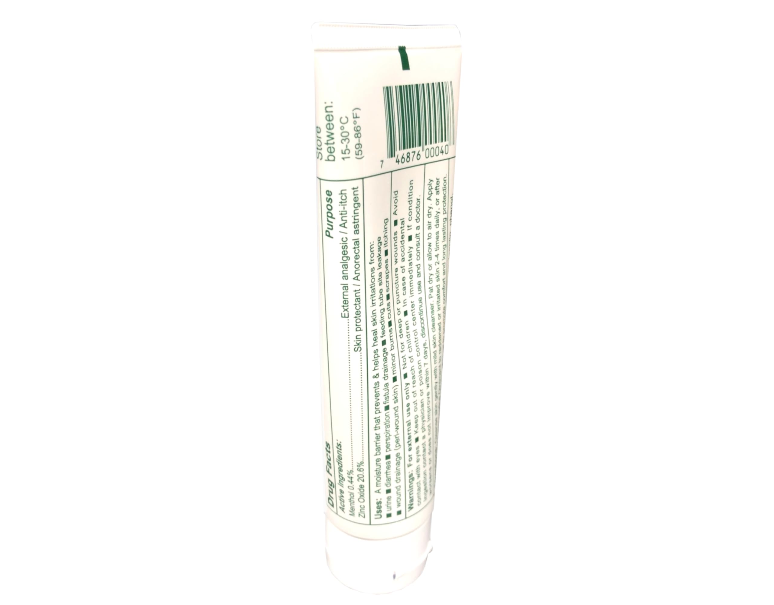 Calmoseptine ointment ingredients closeup emphasizes calamine and zinc.