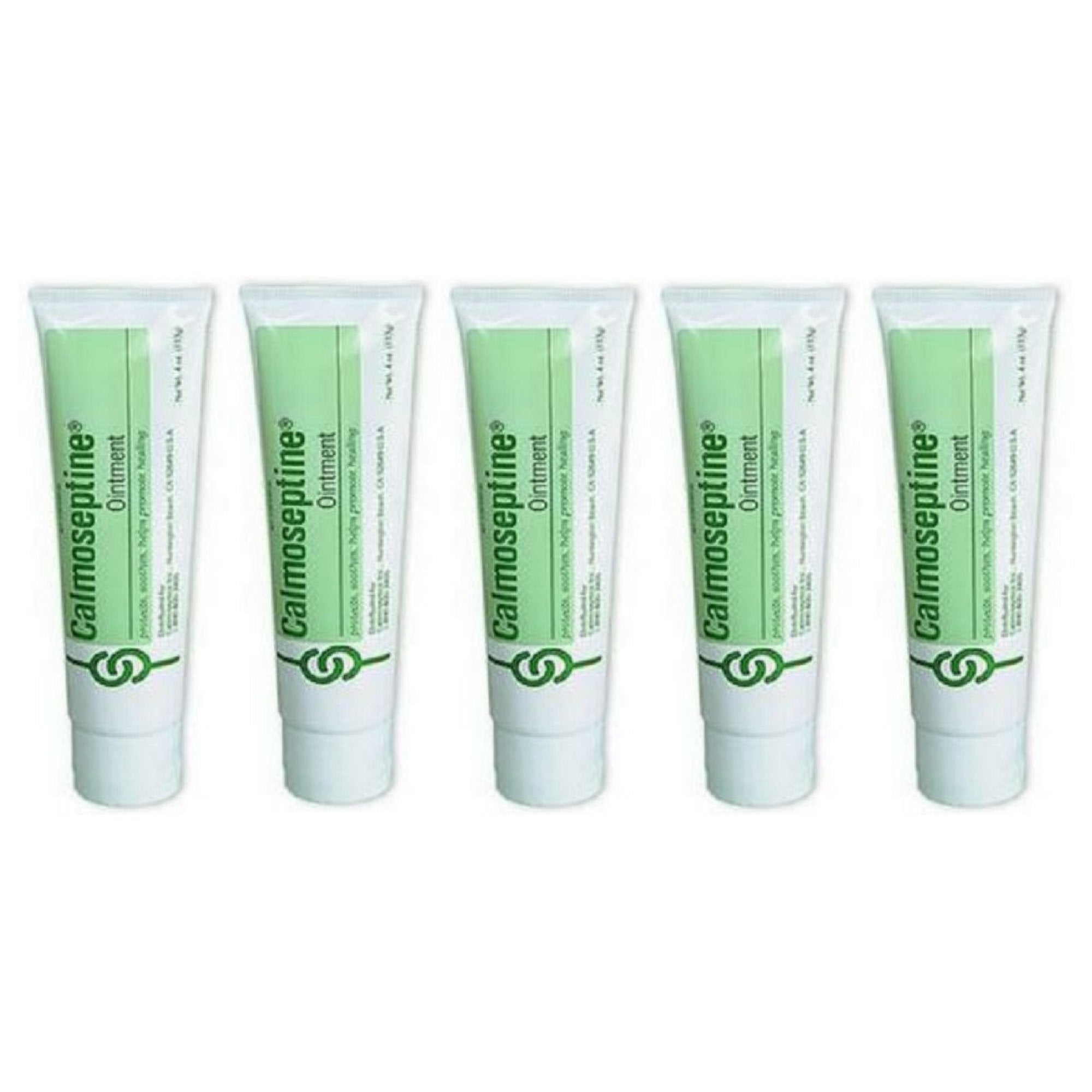 Calmoseptine ointment tube in a five-pack for skin protection and relief.