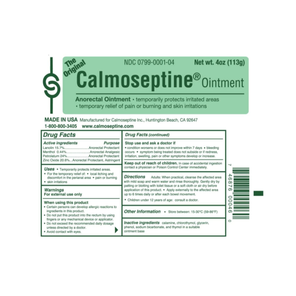 Calmoseptine tube application on skin shows smooth, protective coverage.