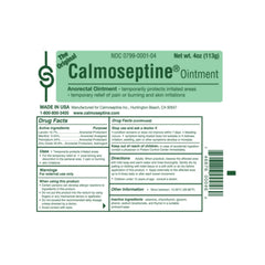Calmoseptine tube application on skin shows smooth, protective coverage.