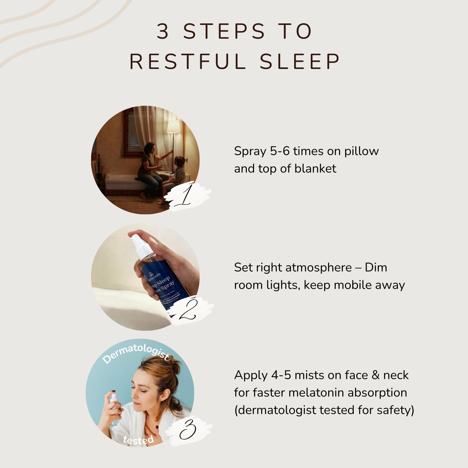 Calmveda sleep-friendly bedroom scene promotes nighttime calm.