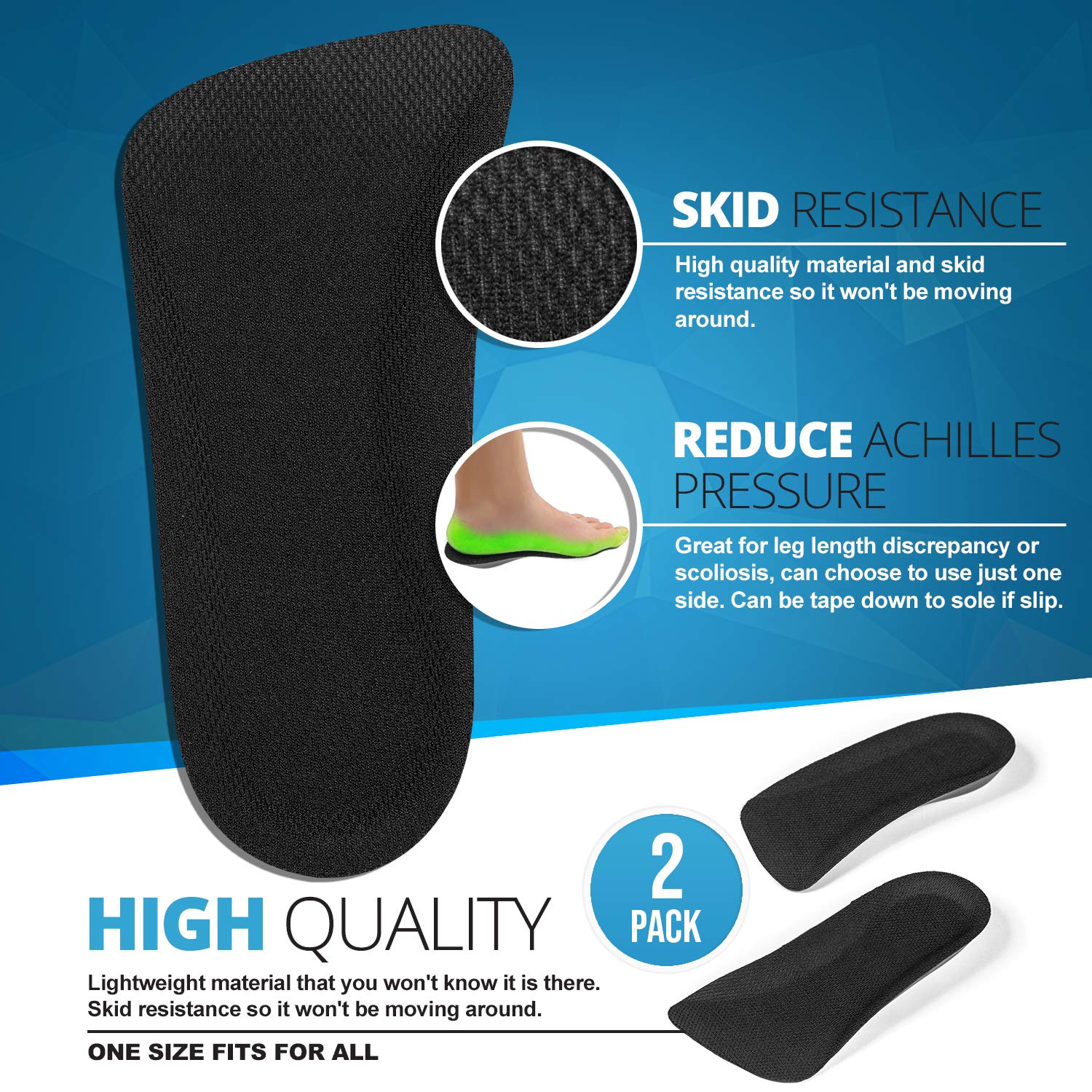 CALTO Insole arch support midsole provides comfortable support during long days