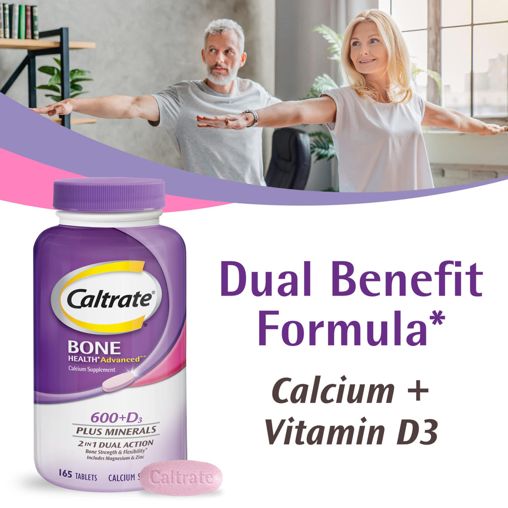 Closeup of Caltrate tablets highlighting the daily mineral blend