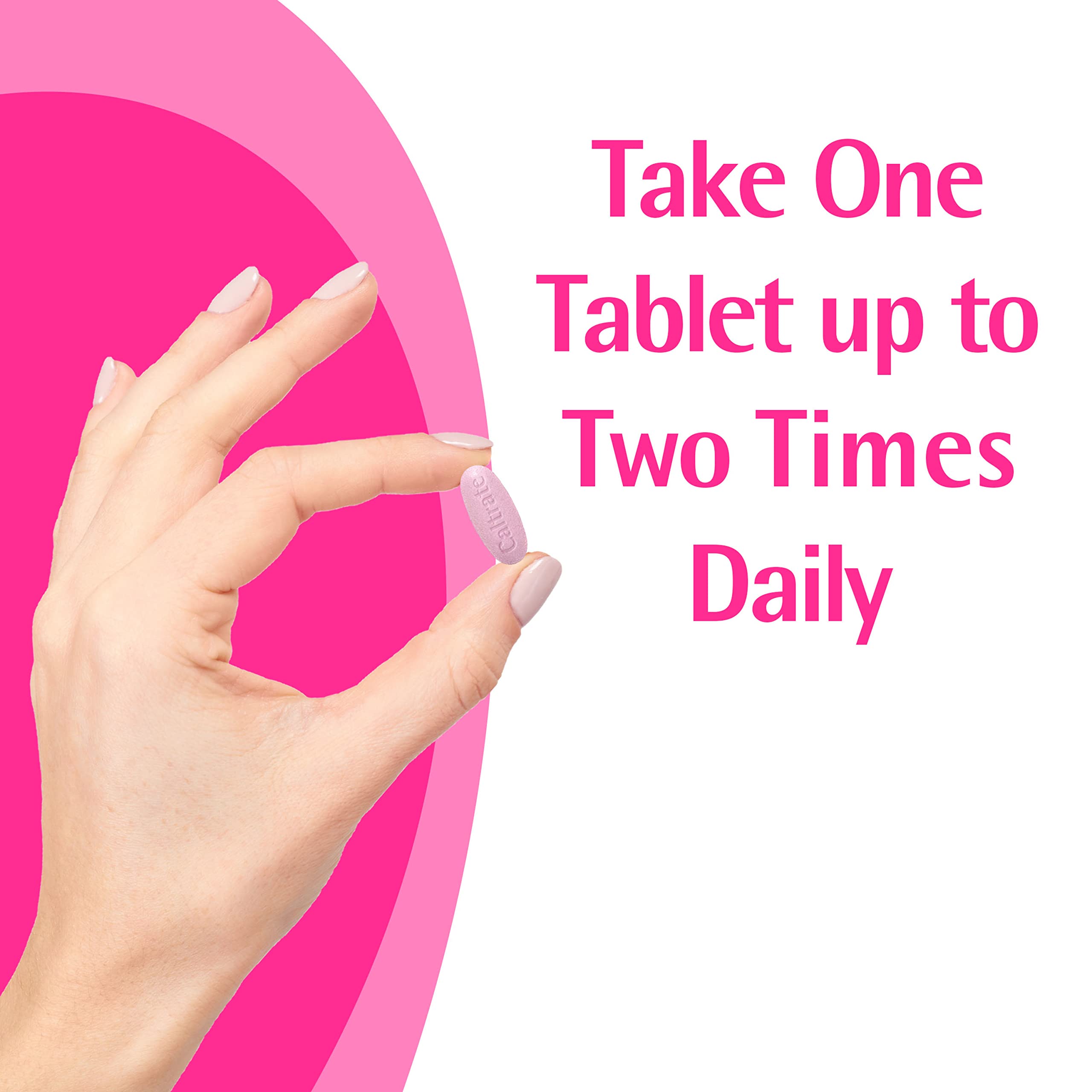 Caltrate 600 Plus D3 nutrition facts label highlights calcium content per tablet.