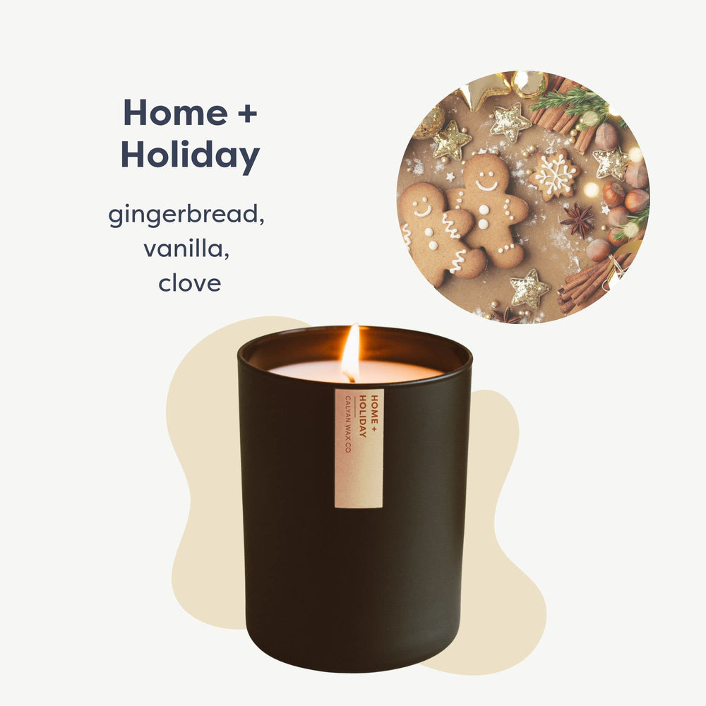 Calyan Wax Co premium soy candle close-up wick for clean, long-lasting burn.