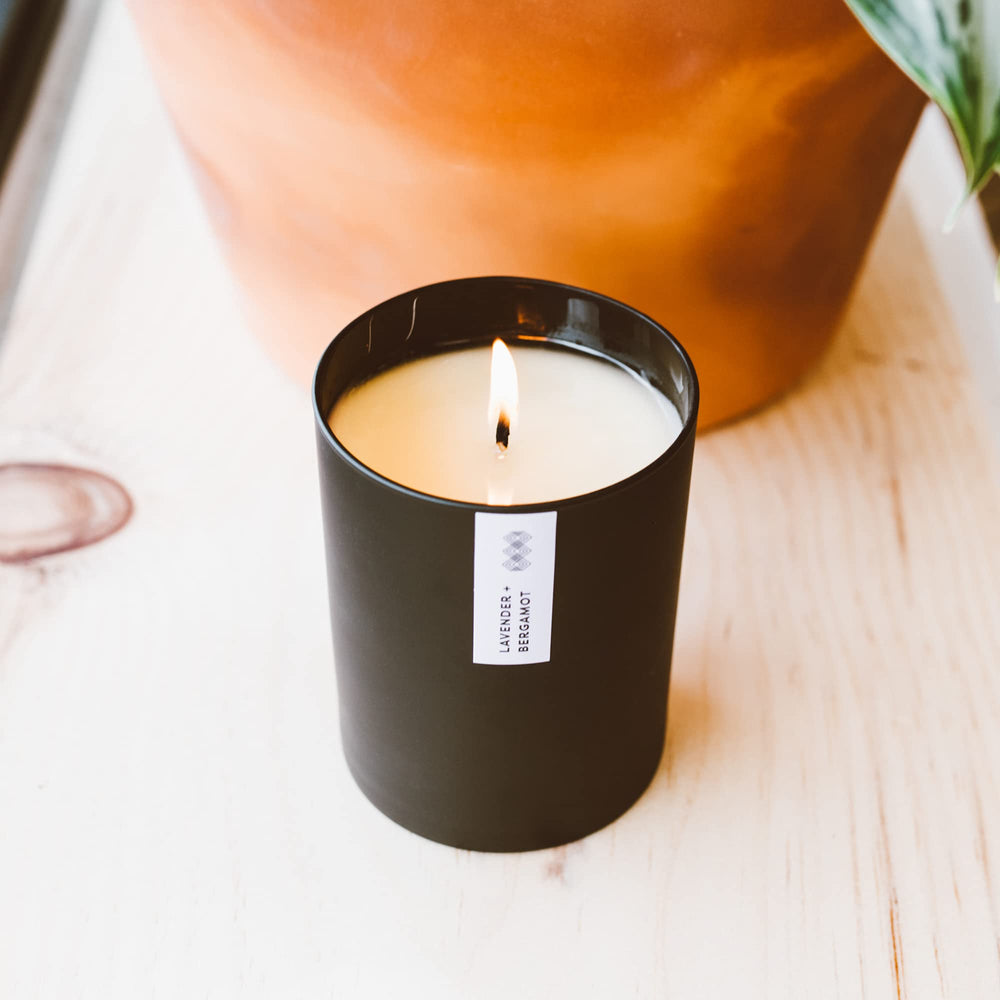 Black tumbler jar design fits modern home decor