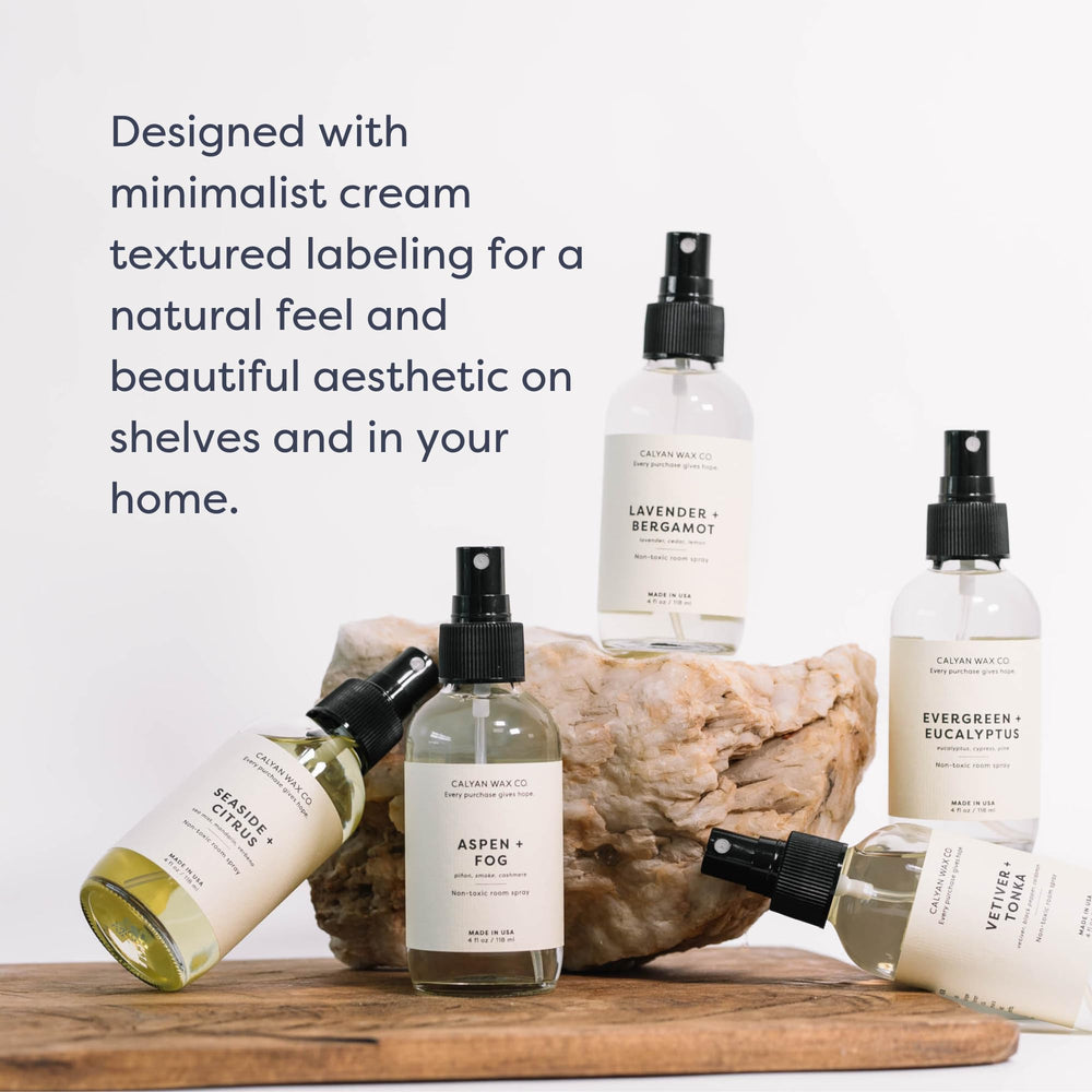 Bathroom refresh with crisp, balanced aroma from essential-oil blend