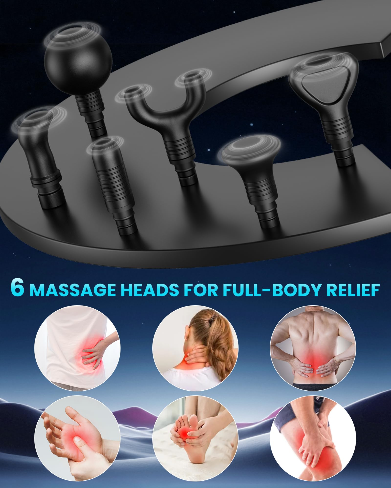 CAMEFER Deep Tissue Massage Gun Type-C charging port for quick recharging